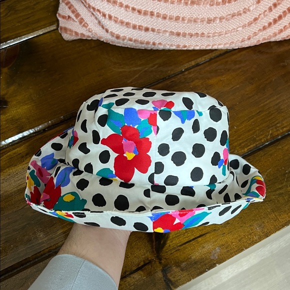 Vintage 90’s Blossom Colorful Polka Dot Hat- OS - Picture 2 of 4